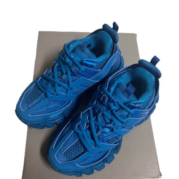 Balenciaga Track Trainers Low Top Platform Sneakers Blue US 5 WMNS - Picture 8 of 10
